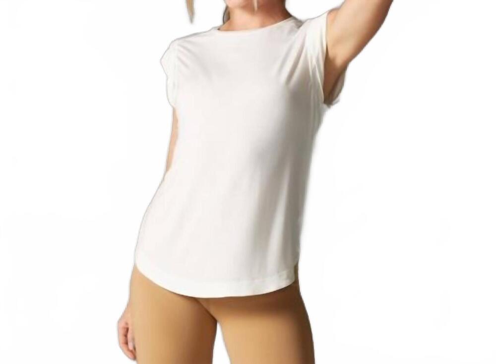 NEW TAVI cap sleeve muscle tee in coconut